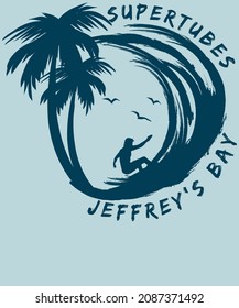 Supertubes Jeffrey bay T-shirt Design