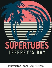 Supertubes Jeffrey bay T-shirt Design for surfer