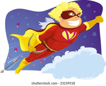 Super-Valentine cartoon