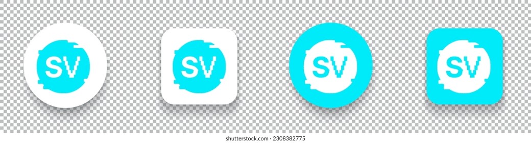 SuperVerse (SUPER)  crypto currency logo symbol set isolated on transparent background vector