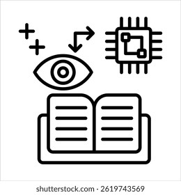 Icono de esquema de aprendizaje supervisado. Ilustración vectorial Simple Sobre Fondo Blanco
