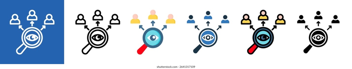 Supervised multiple icon style vector illustration