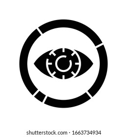 Supervision black icon, concept illustration, vector flat symbol, glyph sign.