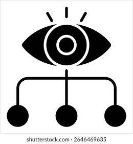 Supervision Glyphe Symbol, Vektorgrafik