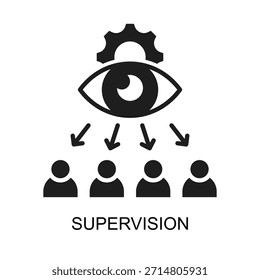 Supervision icon glyph vector illustration