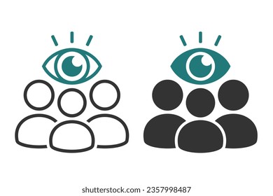 Supervision icon. Person vision. Illustration vector