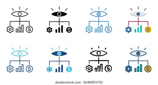 Supervision icon set multiple style collection