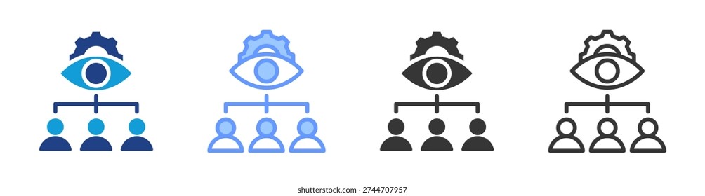 Supervision icon set multiple style collection