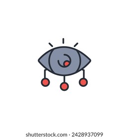 icono de supervisión. vector.Trazo editable.signo de estilo lineal para el uso de diseño web,logo.Ilustración de símbolo.