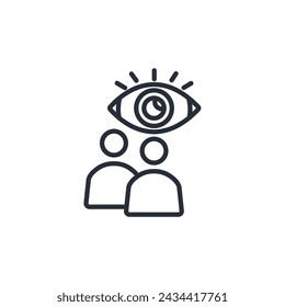 icono de supervisión. vector.Trazo editable.signo de estilo lineal para el uso de diseño web,logo.Ilustración de símbolo.