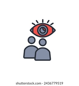 supervision icon. vector.Editable stroke.linear style sign for use web design,logo.Symbol illustration.