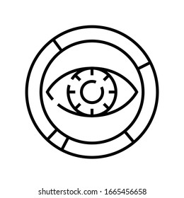 Icono de línea de supervisión, signo de concepto, ilustración de vector de contorno, símbolo lineal.