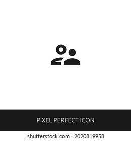 Supervisor account Pixel Perfect Icon for Web, App, Presentation. editable outline style. simple icon vector eps 10