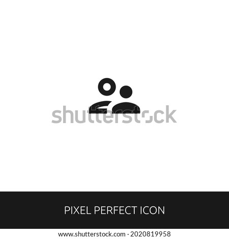 Supervisor account Pixel Perfect Icon for Web, App, Presentation. editable outline style. simple icon vector eps 10