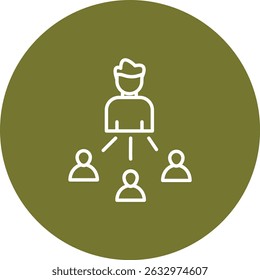 supervisor brown icon line design