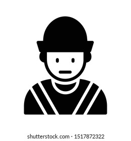 supervisor glyph flat vector icon