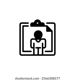 Supervisor Glyph Icon. linear style sign for mobile concept and web design. Outline vector icon.