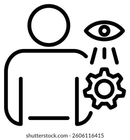 Supervisor icon line vector illustration