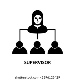 Supervisor icon. Simple element from business administration icons, Creative Supervisor symbol flat trendy style illustration on white background..eps