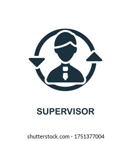 Icono Supervisor. Elemento sencillo de la colección de administración de la empresa. Icono de Supervisor Creativo para diseño web, plantillas, infografías y más