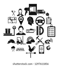 Supervisor icons set. Simple set of 25 supervisor vector icons for web isolated on white background