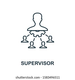 Supervisor line icon. Thin style element from business administration collection. Simple Supervisor icon for web design, apps and software.