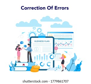 Supervisor manager concept. Specialist guiding employees with their task, coordinating job, organizing professional trainnig. Manager control job process. Isolated vector illustration