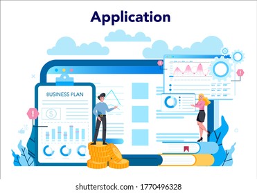 Supervisor manager online service or platform. Specialist guiding employees with their task. Manager control job process. Isolated vector illustration