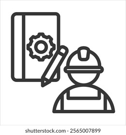 Supervisor Outline Icon Vector Illustration