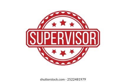 Supervisor Red rubber stamp on white background. Supervisor stamp sign. Supervisor stamp.