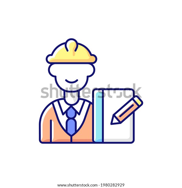 Supervisor Rgb Color Icon Responsibility Employees Stock Vector ...