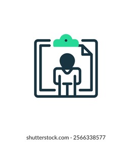 Supervisor Two Tone Color Icon. linear style sign for mobile concept and web design. Outline vector icon.