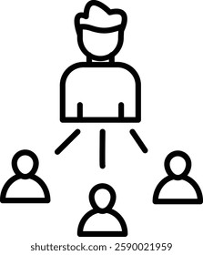 Supervisor Vector Line Icon Design