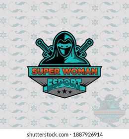 Superwoman Esports Design For Mascot Games