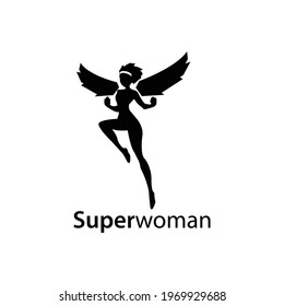 Superwoman logo symbol for your mother day illustration