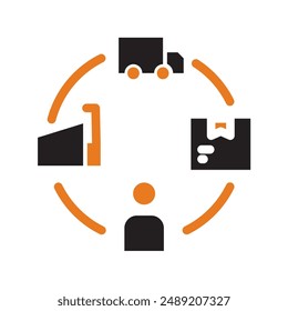 suply Chain market, Bussines icon 