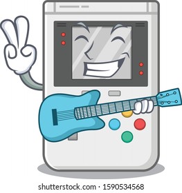 Supper cool handheld game Scroll cartoon performance with guitar