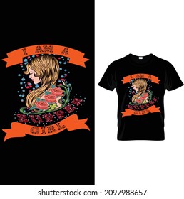 SUPPER GIRL T-SHIRT DESIGN.Typography T-Shirts – Typography Slogan Shirt – Typography Lover Shirt– Printable Sublimation Design.