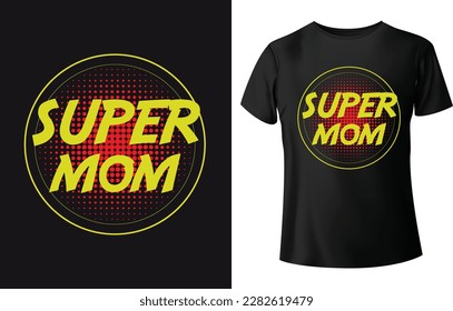 Abendmama. Typografisches T-Shirt-Design für den Muttertag.