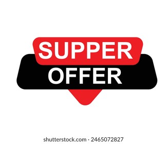supper offer, mega offer, summer offer, discount offer button for video poster and banner promotion 
