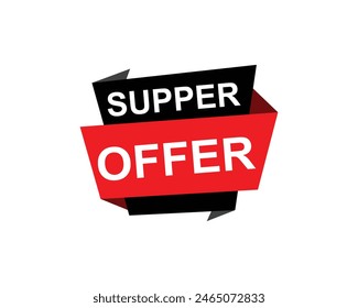 supper offer, mega offer, summer offer, discount offer button for video poster and banner promotion 