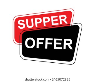 supper offer, mega offer, summer offer, discount offer button for video poster and banner promotion 