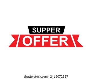 supper offer, mega offer, summer offer, discount offer button for video poster and banner promotion 