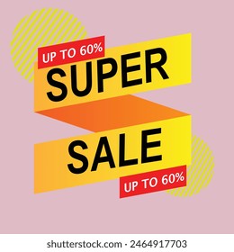 Supper Sale Banner Supper Sale banner up to 60% off 