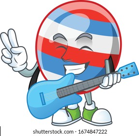 Supper talented independence day balloon cartoon design with a guitar