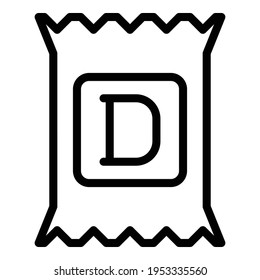 Supplement bar icon. Outline supplement bar vector icon for web design isolated on white background