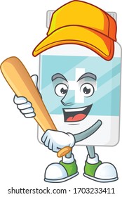 Design-Konzept der Flaschenkartoon-Design-Konzeption des Halsband-Baseballsticks