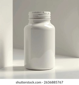 supplement bottle mockup with capsules in it with white label, 3d product mockups,protein jar,medicine bottle with pills,omega 3 capsules,realistic mockups,photography,transparent supplement bottle