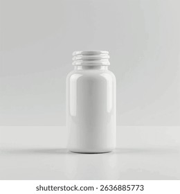 supplement bottle mockup with capsules in it with white label, 3d product mockups,protein jar,medicine bottle with pills,omega 3 capsules,realistic mockups,photography,transparent supplement bottle