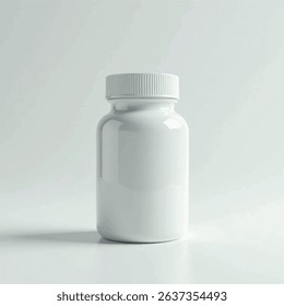 supplement bottle mockup with capsules in it with white label, 3d product mockups,protein jar,medicine bottle with pills,omega 3 capsules,realistic mockups,photography,transparent supplement bottle